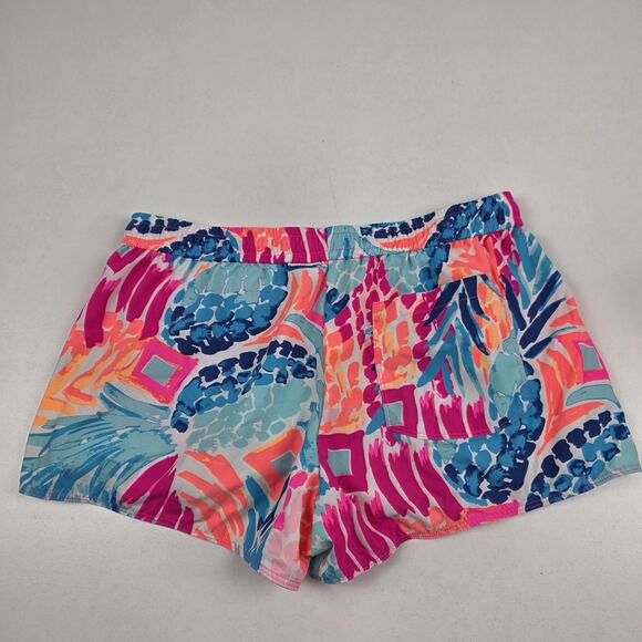 Lilly Pulitzer Shorts Womens Medium Multicolor Nylon Tropical Print Running - Picture 8 of 11